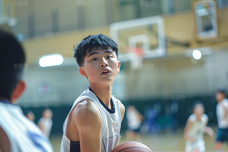 校园运动锻炼上课摄影图