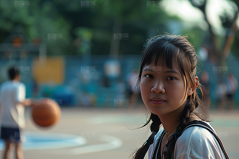 校园运动运动场操场摄影图
