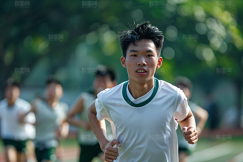 校园运动学生体育课摄影图
