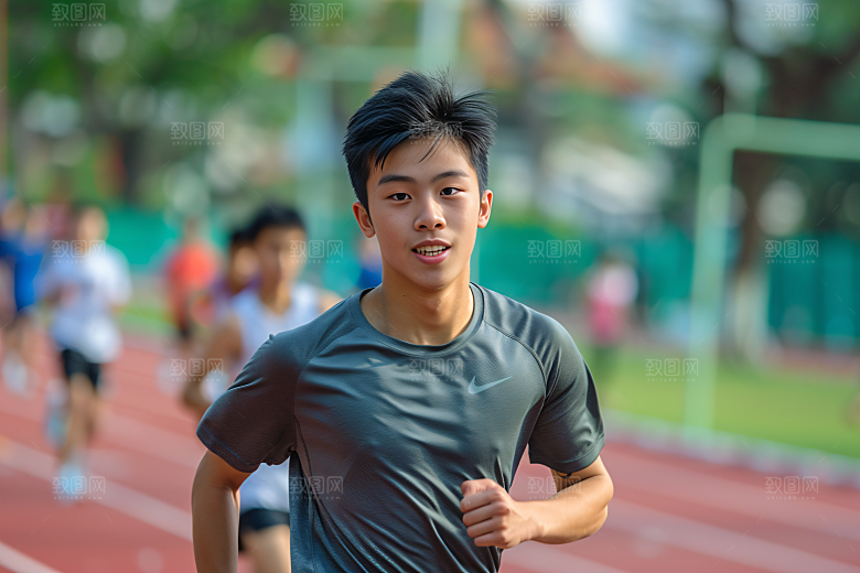 校园运动运动场青少年摄影图