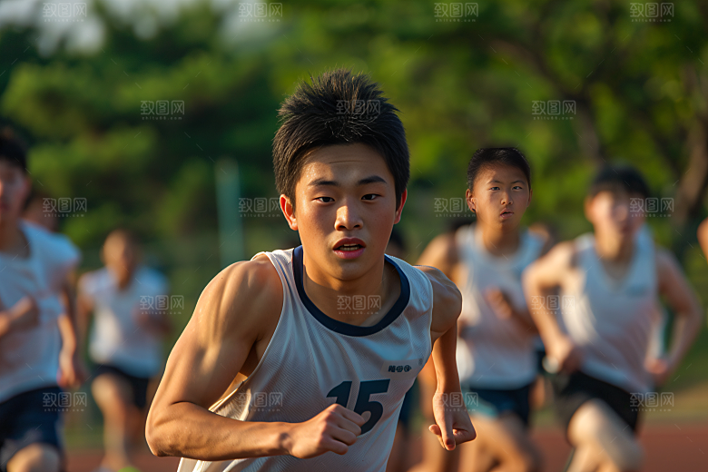 校园运动健康青春摄影图