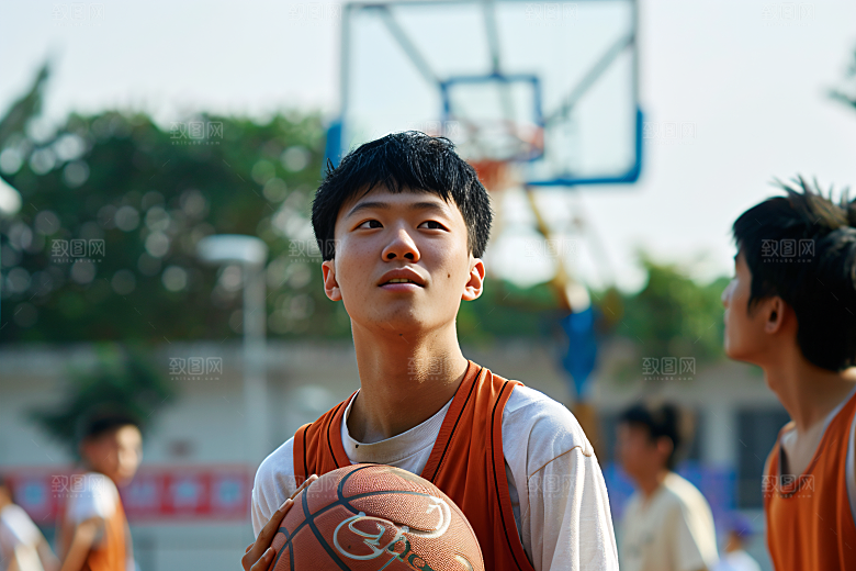 校园运动操场学生摄影图