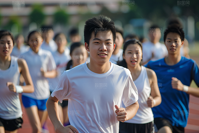 校园运动学生健康摄影图