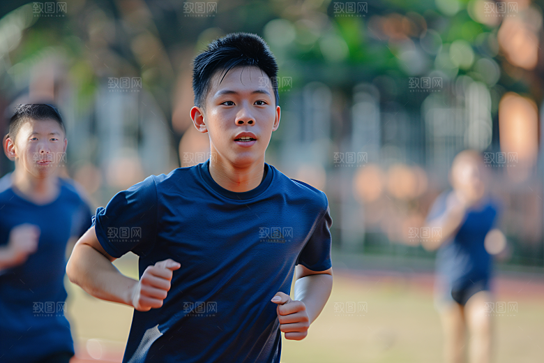 校园运动上课培训摄影图