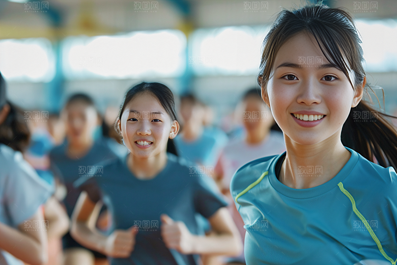 校园运动培训锻炼摄影图