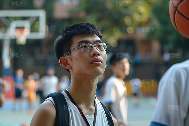 校园运动上课运动场摄影图