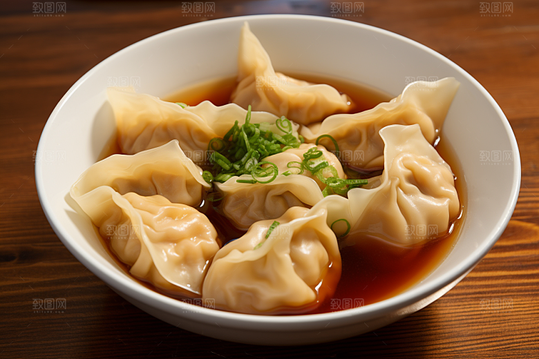 云吞饺子高清馄饨摄影图