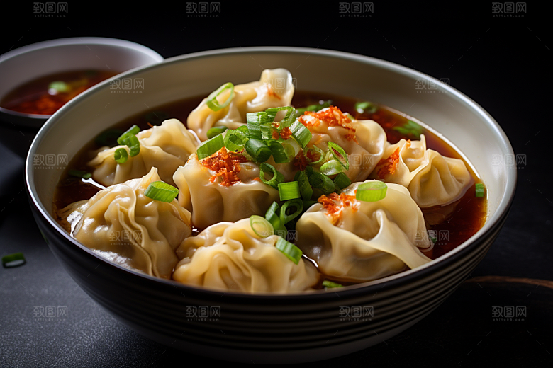 云吞饺子高清面食摄影图
