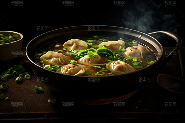 云吞饺子馄饨高清摄影图