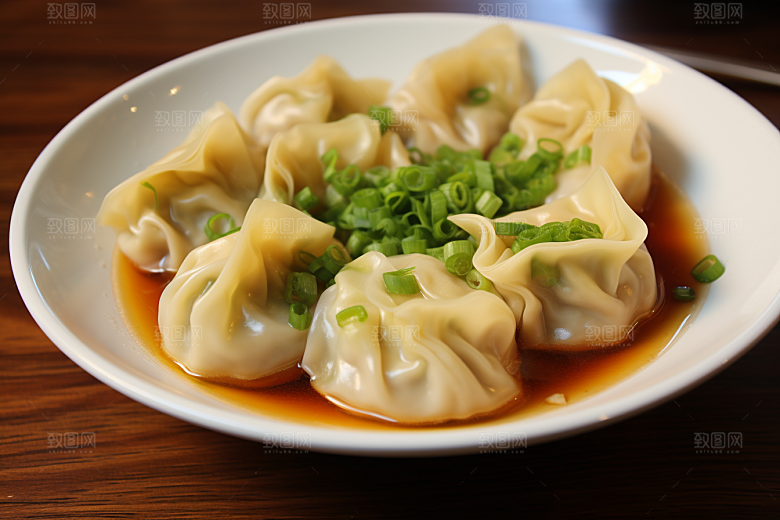 云吞饺子馄饨面食摄影图