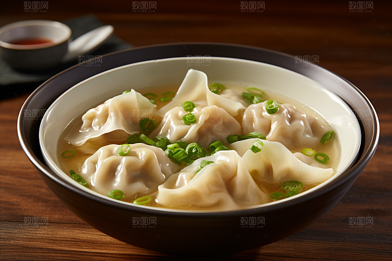 云吞饺子馄饨素材摄影图