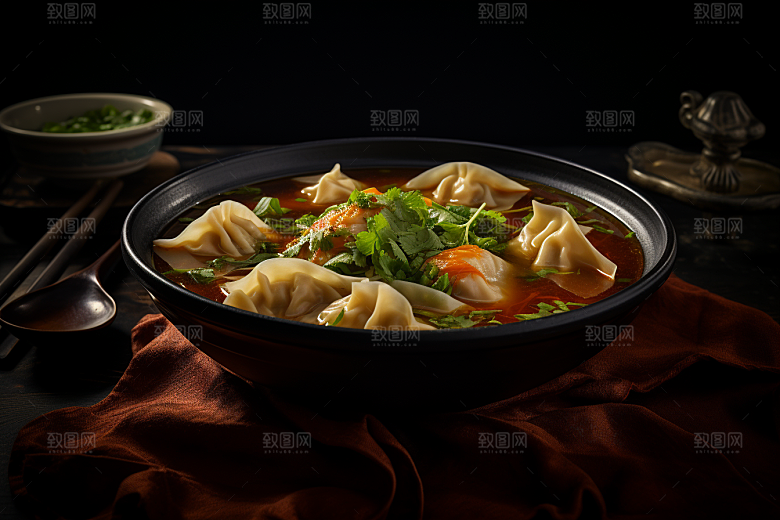 云吞饺子素材馄饨摄影图