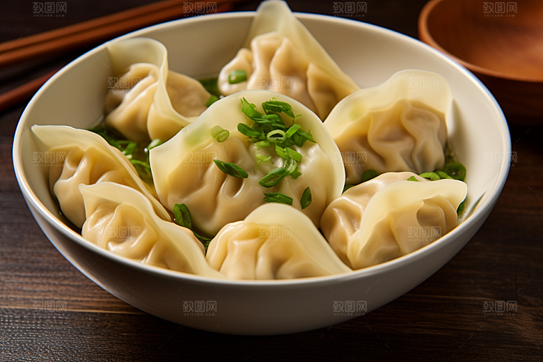云吞饺子美味美食摄影图