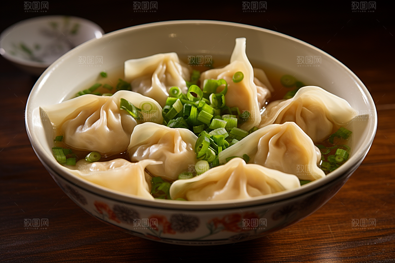 云吞饺子小吃馄饨摄影图