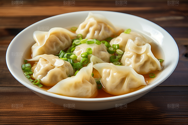 云吞饺子小吃面食摄影图