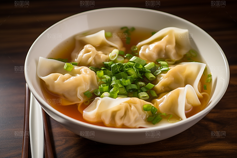 云吞饺子馄饨面食摄影图