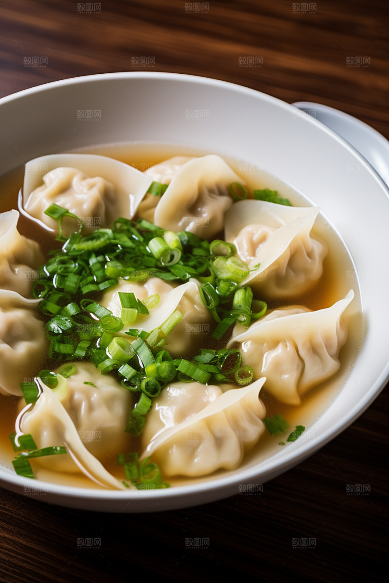 云吞饺子小吃高清摄影图