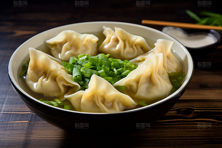 云吞饺子美食美味摄影图