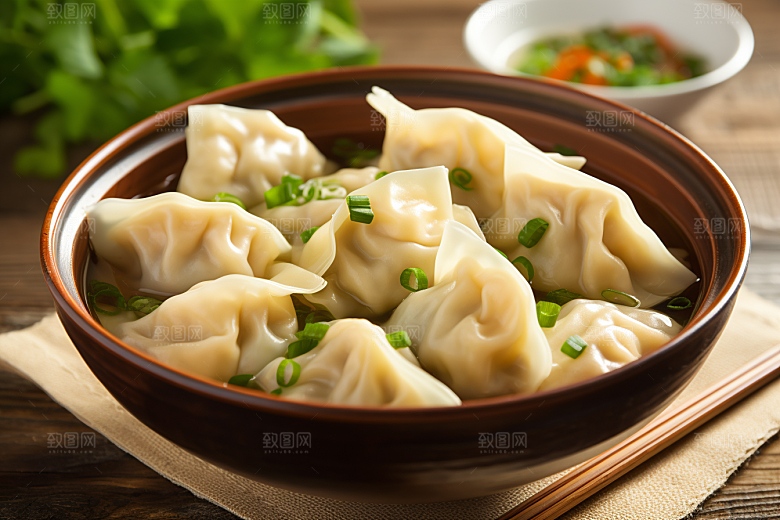 云吞饺子美食素材摄影图