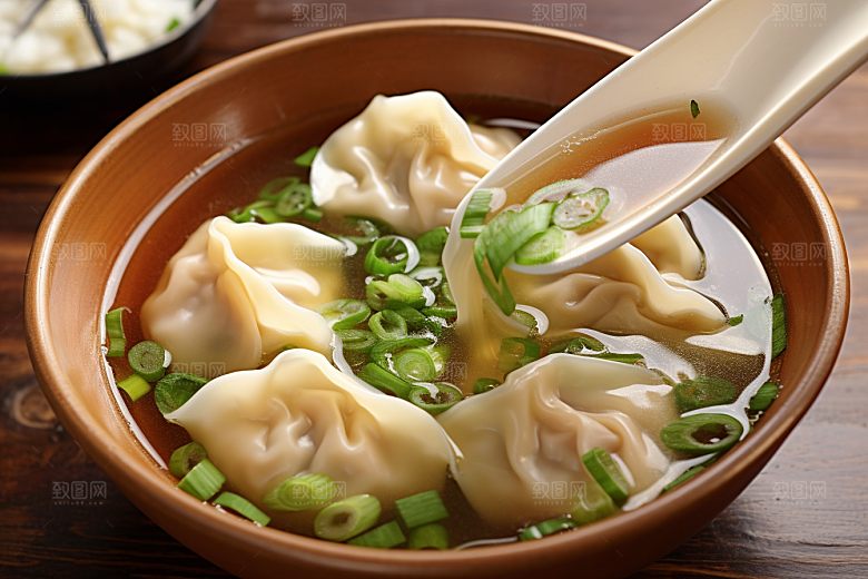 云吞饺子高清面食摄影图