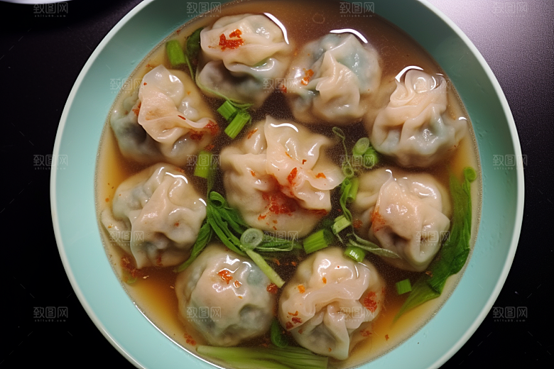 云吞饺子馄饨高清摄影图