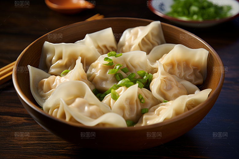 云吞饺子早饭小吃摄影图