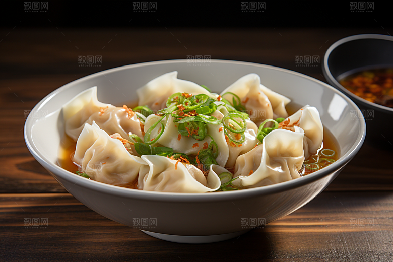 云吞饺子素材面食摄影图