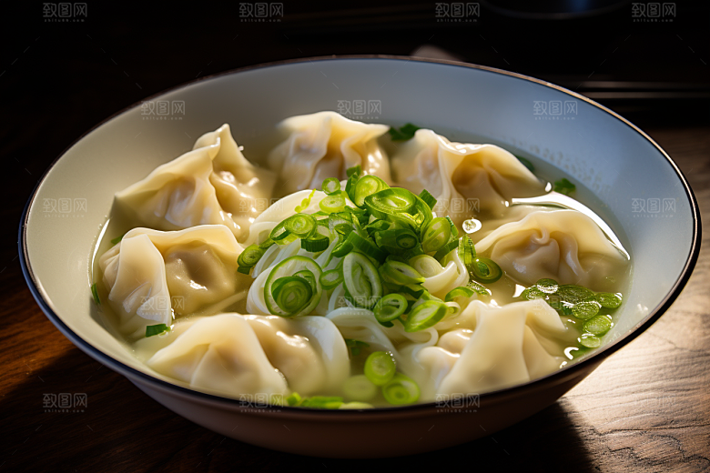 云吞饺子高清素材摄影图