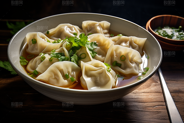 云吞饺子素材面食摄影图