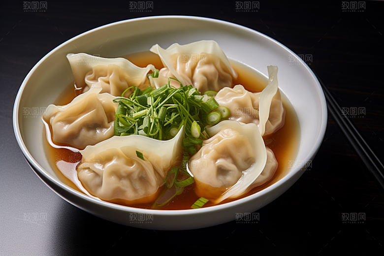 云吞饺子高清小吃摄影图