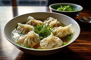 云吞饺子馄饨高清摄影图