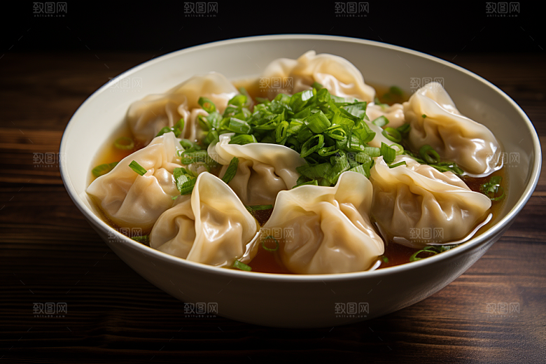 云吞饺子早饭高清摄影图