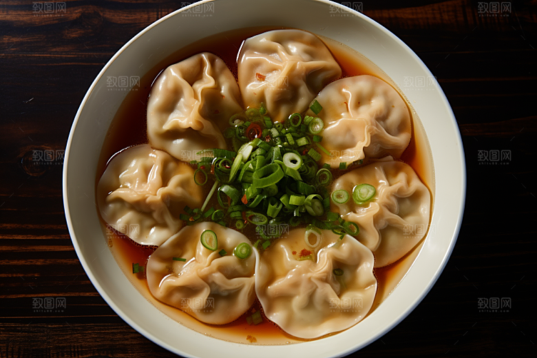 云吞饺子早饭馄饨摄影图