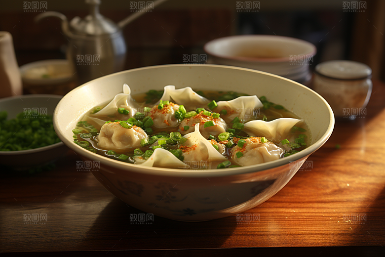 云吞饺子素材美味摄影图