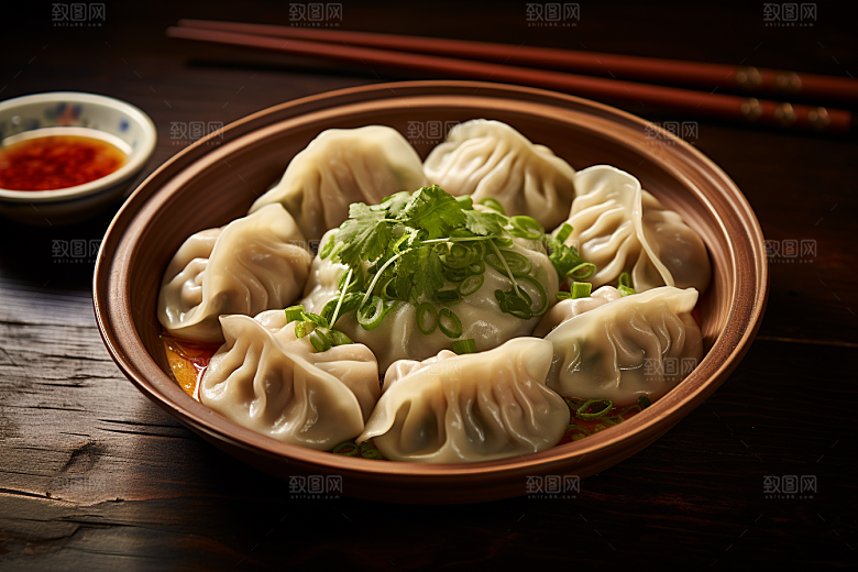 云吞饺子馄饨高清摄影图