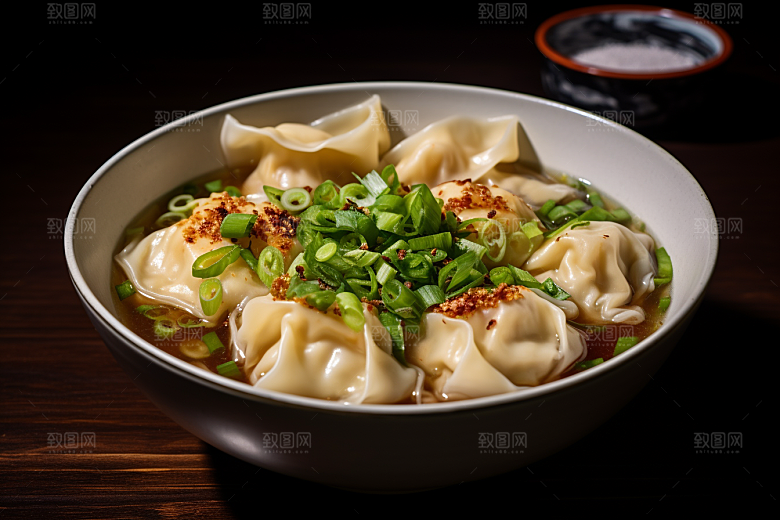 云吞饺子馄饨素材摄影图