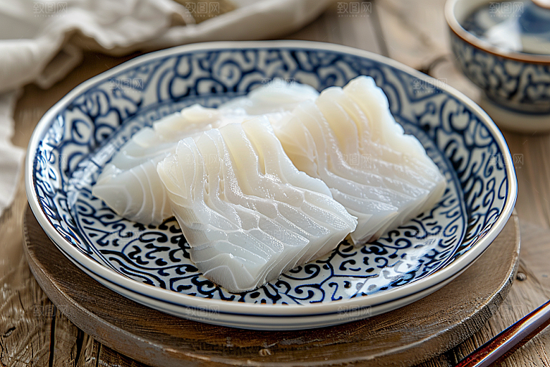 生鱼片鱼生美味摄影图