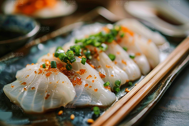 生鱼片冰鲜日料摄影图