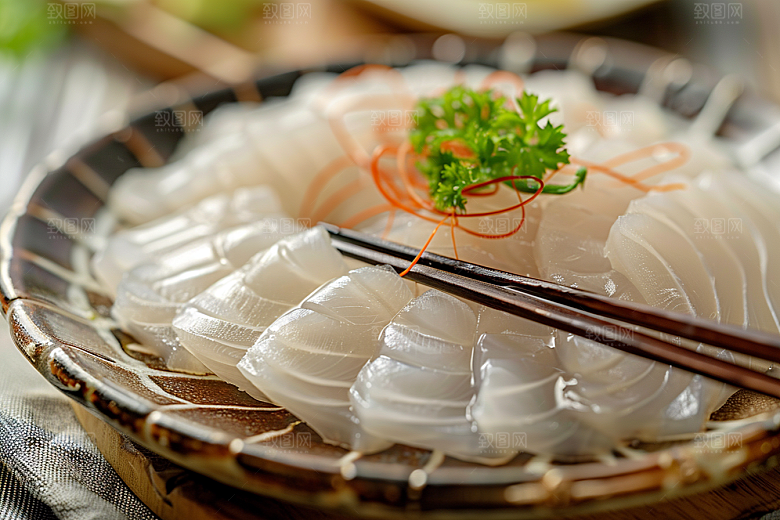 生鱼片日料冰鲜摄影图