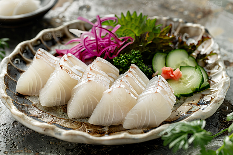 生鱼片日料鱼肉摄影图