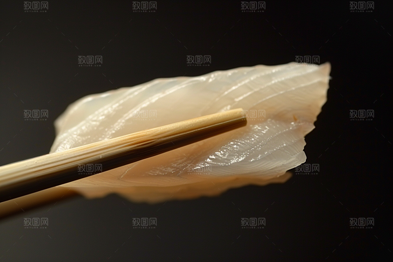 生鱼片冰鲜鱼肉摄影图
