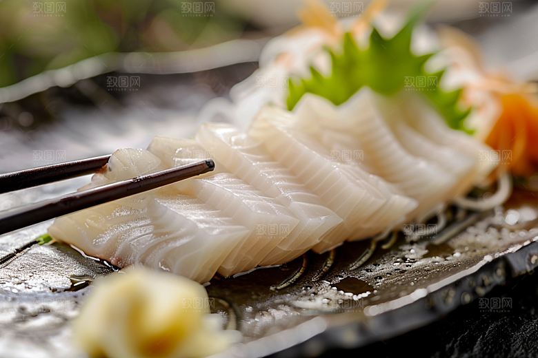 生鱼片新鲜冰鲜摄影图