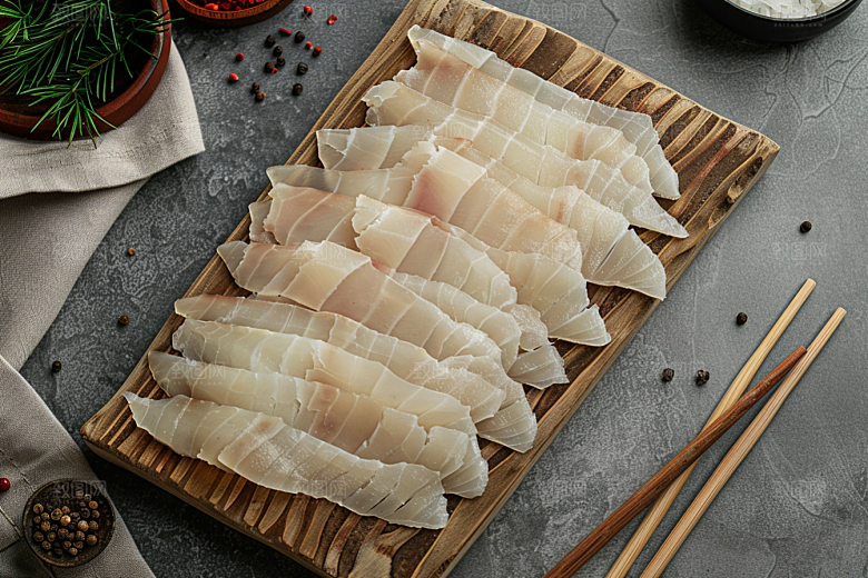 生鱼片美食鱼片摄影图