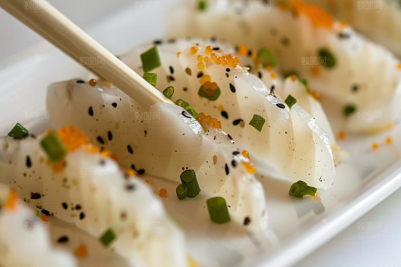 生鱼片美食鱼生摄影图