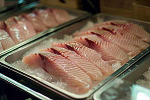 生鱼片美食鱼肉摄影图