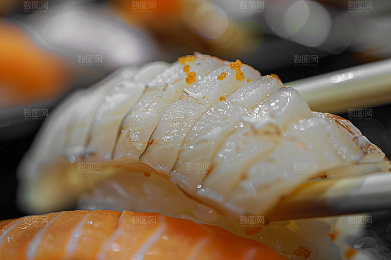 生鱼片鱼片鱼生摄影图