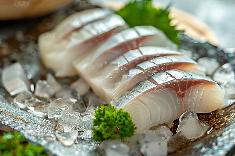 生鱼片鱼肉新鲜摄影图