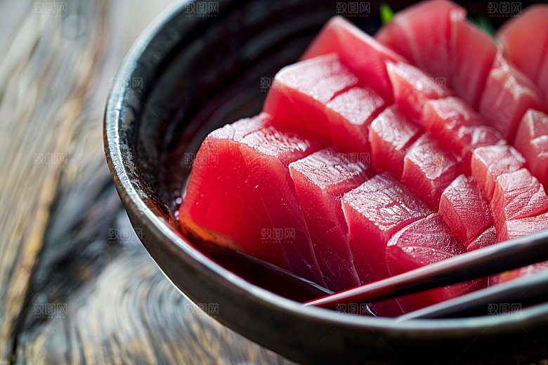生鱼片鱼片日料摄影图