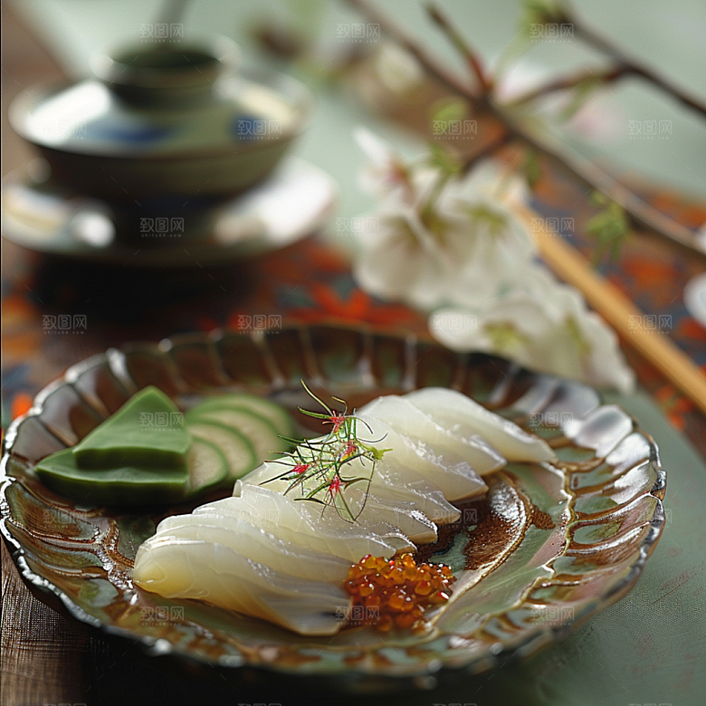 生鱼片高清美食摄影图