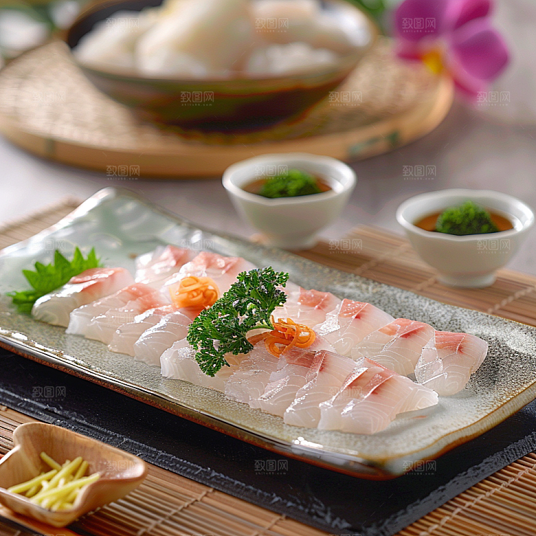 生鱼片美食美味摄影图